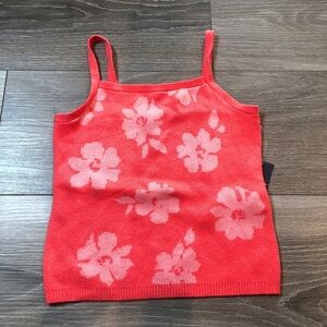 Abercrombie Kids Girls Size 7/8 NWT Pink Red Floral Tank Top